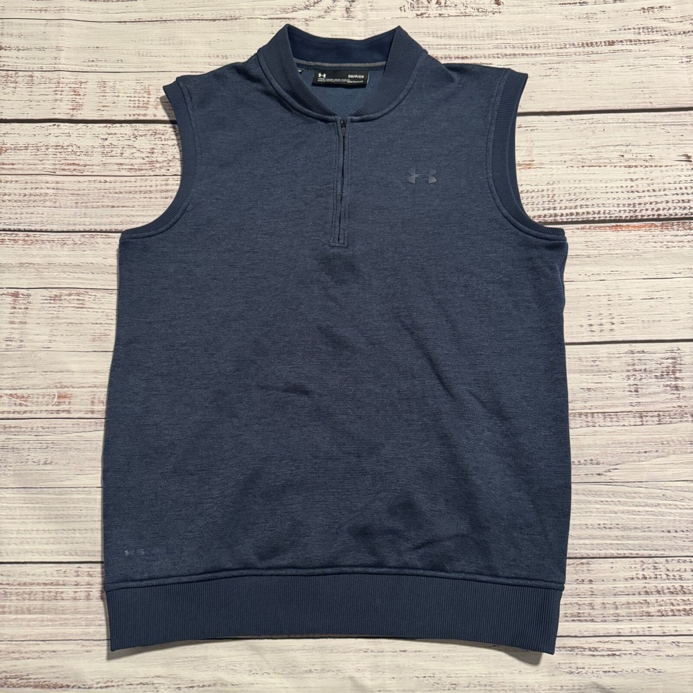 Under Armour‎ Storm Vest Cold Gear 1/4 Zip Loose Blue Men's Size Small
